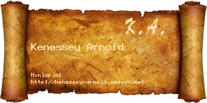 Kenessey Arnold névjegykártya